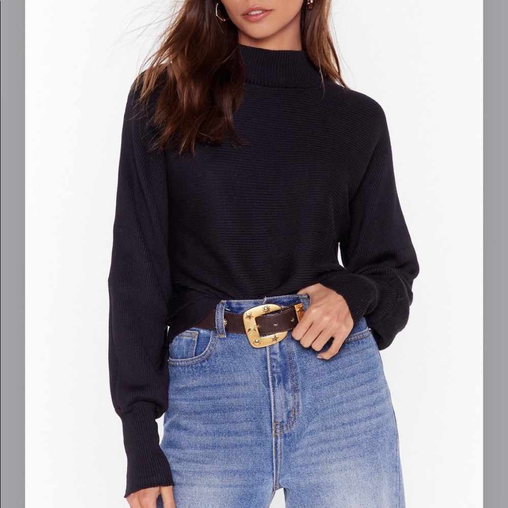 WE’RE JUST WARMING UP RIBBED KNIT SWEATER